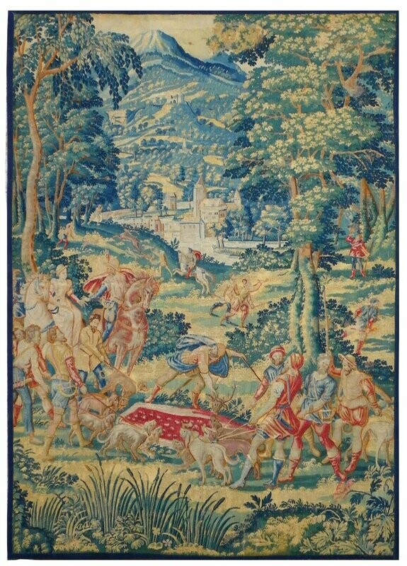 Tapisserie Audenarde - Epoque 16e - Dim:2.05Hx1.45L