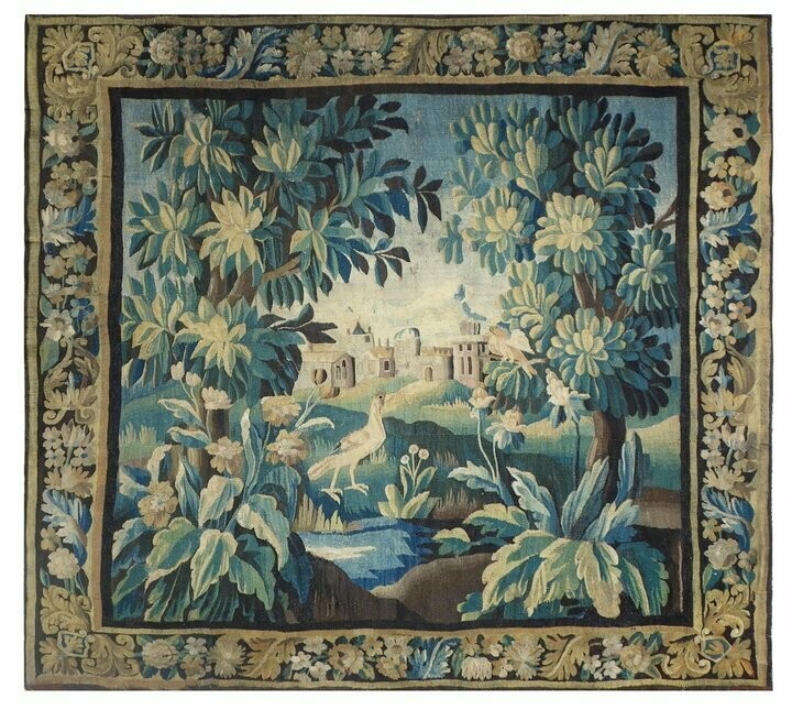 Tapisserie verdure Aubusson - époque 18e - Dim:2.34Lx2.15H - VENDU