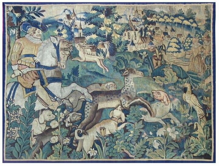 Tapisserie Atelier de la Marche - Epoque 16e - Dim:2.08x1.67 - VENDU