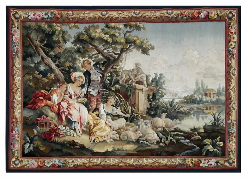 Tapisserie Aubusson - Epoque 19 è.s - Dim:2.03x1.47