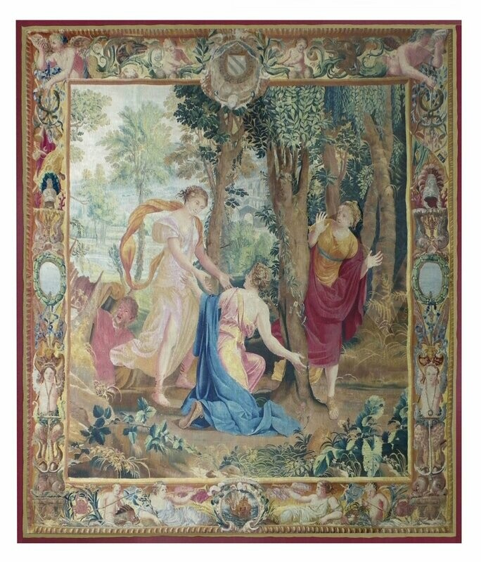 Tapisserie parisienne - Métamorphose d'Ovide - Epoque 17e siècle - Dim:L285xH320
