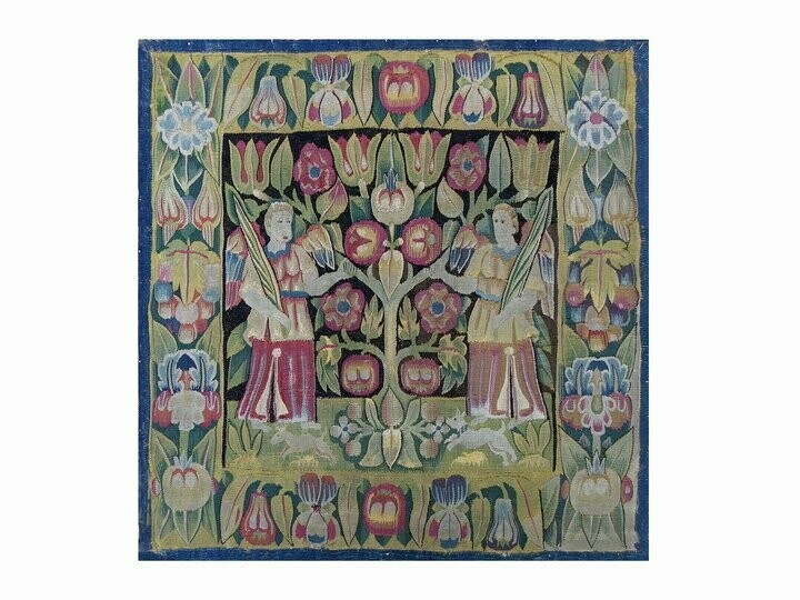 Tapisserie de Manufacture Hambourg-16e siècle-Dimension:0.60L x 0.70 H