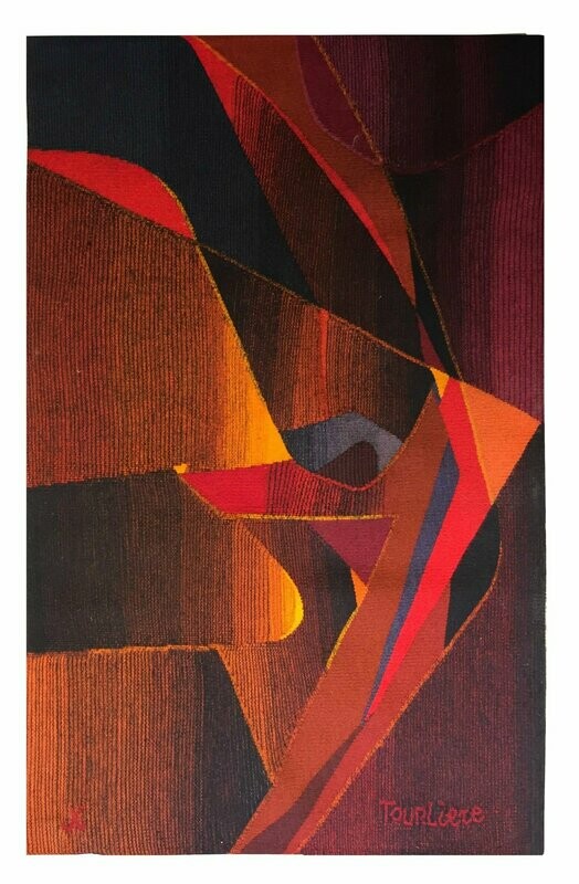 Tapisserie Aubusson Moderne - Michel Tourlière LE MOUVEMENT - Dim:1.00Hx0.60