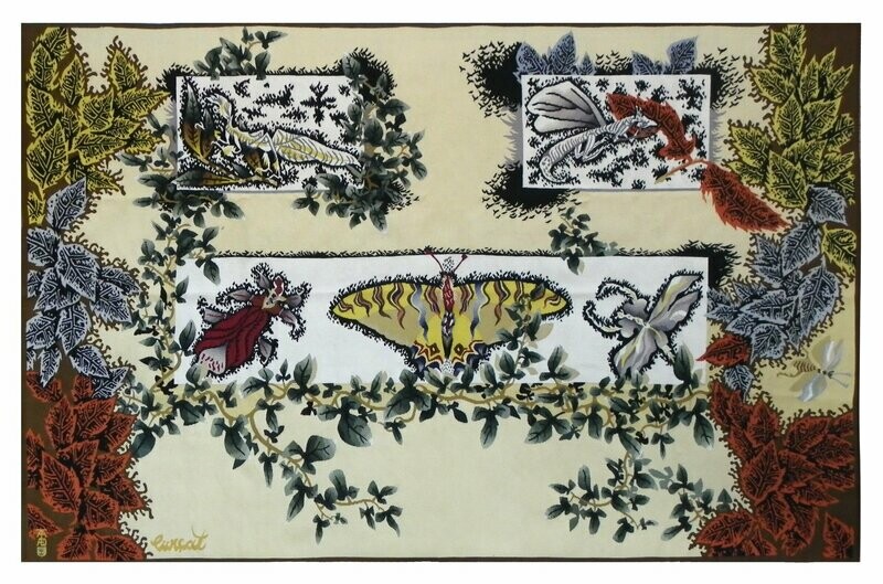 Tapestry Aubusson by Jean Lurçat - LA VIE DES INSECTES - Dim:1.50Hx2.25L - NOT AVAILABILE