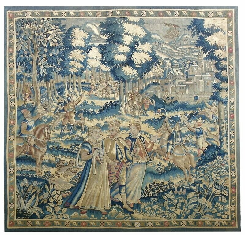 Tapisserie Des Flandres - Chasse au Faucon - Dim:1.80x1.80