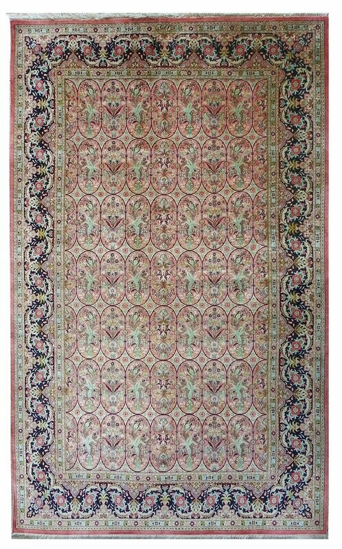 Tapis Perse - Ghoum - entièrement en soie