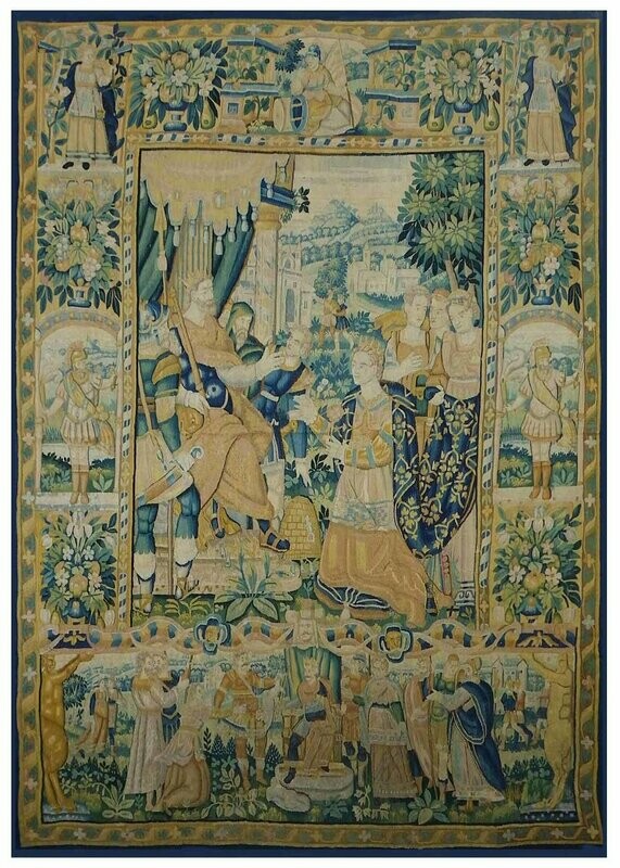 Tapisserie d'Audenarde - le mariage d’Esther  - Epoque 17e. siècle - Dim:3.10Hx1.90L