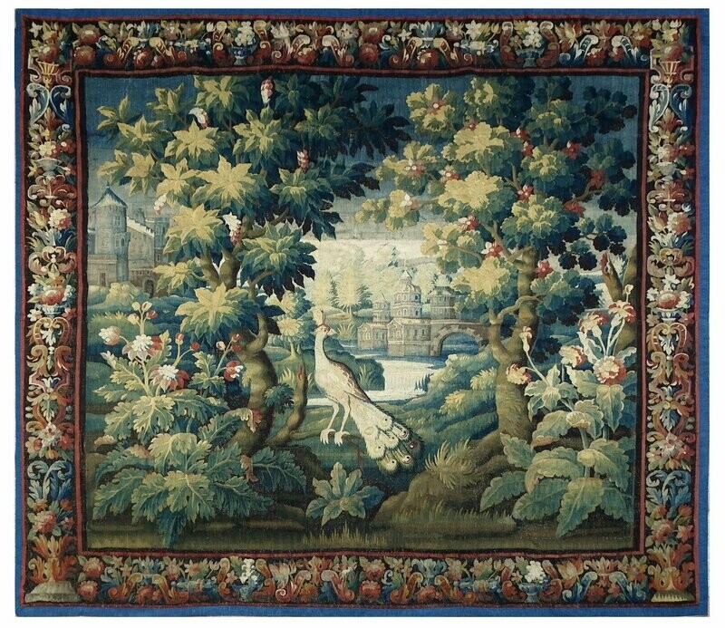 Tapisserie Verdure d'Aubusson - Epoque 18e. siecle - Dim:L305xH295- RESERVED