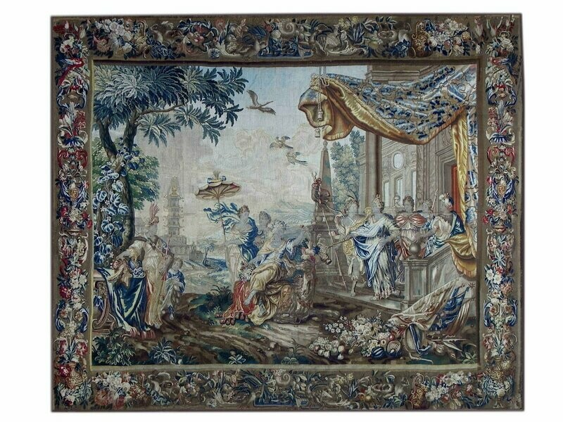 Tapisserie de Bruxelles - Les quatre continents - Epoque 17e siècle - Dim:3.48Hx4.02L