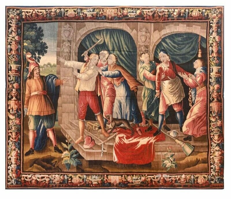 Tapisserie Manufacture Royale d'Aubusson - Don Quichotte - Epoque fin 17e siècle - Dim:3.30Lx2.70H