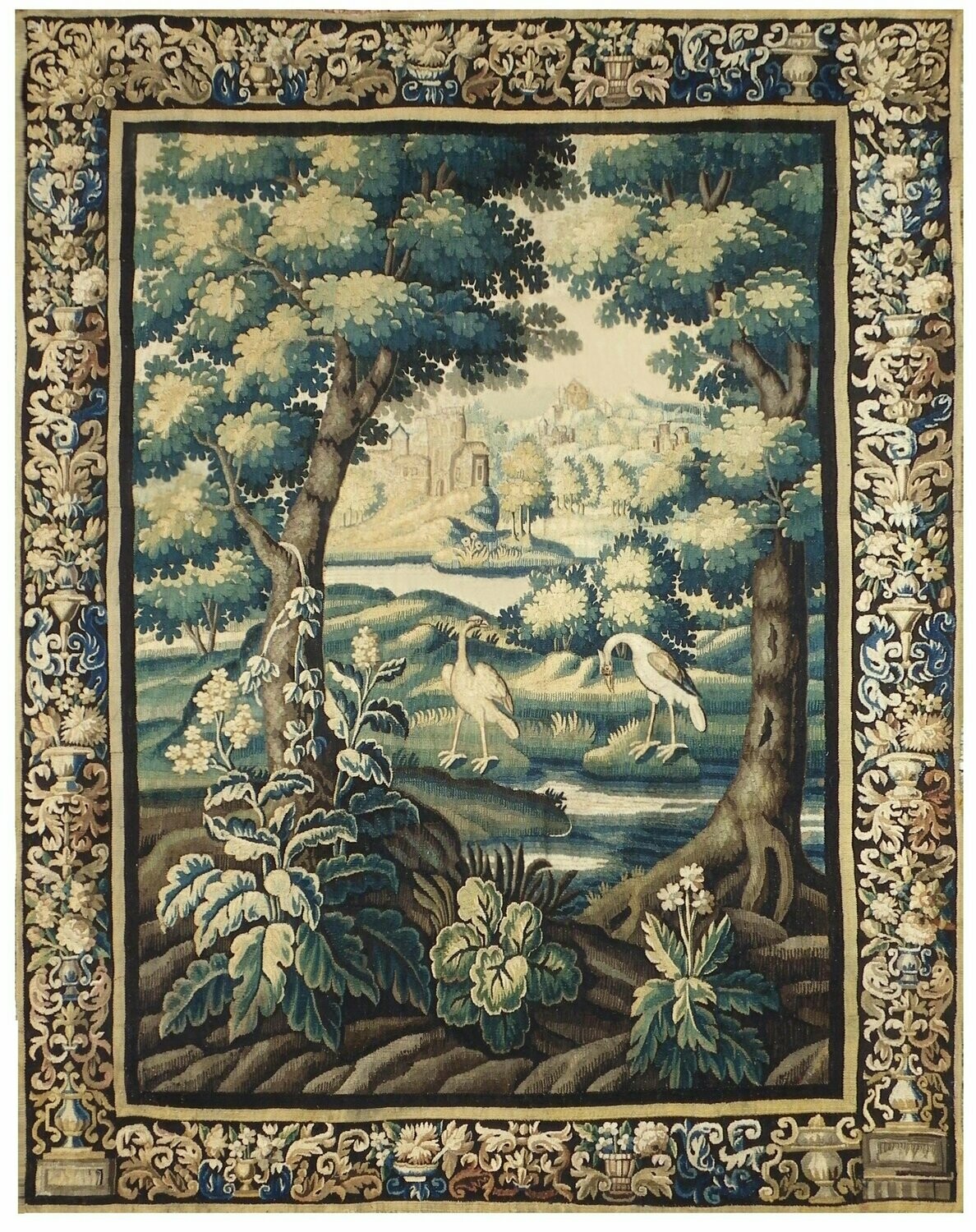 Tapisserie Verdure d'Aubusson -  Epoque 18e siècle - Dim:2.55Hx1.94L