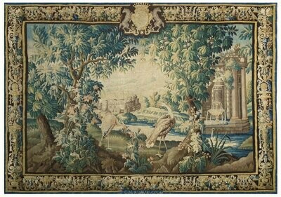 Tapisserie de Manufacture Royale d'Aubusson - Epoque 17e siècle - Dim:2.60Hx3.80L