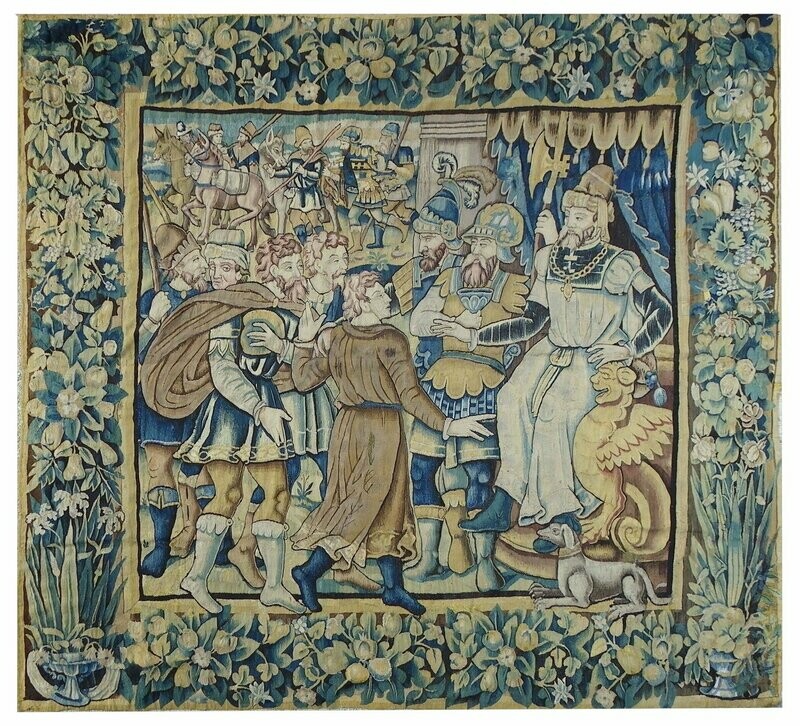 Tapisserie Flamande Audenarde - 17e siècle - Dim:318Lx315H