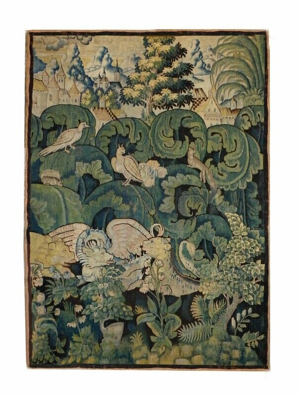 Feuilles de Choux Tapestry  - 16th century - Dimension:1.75Lx2.50H