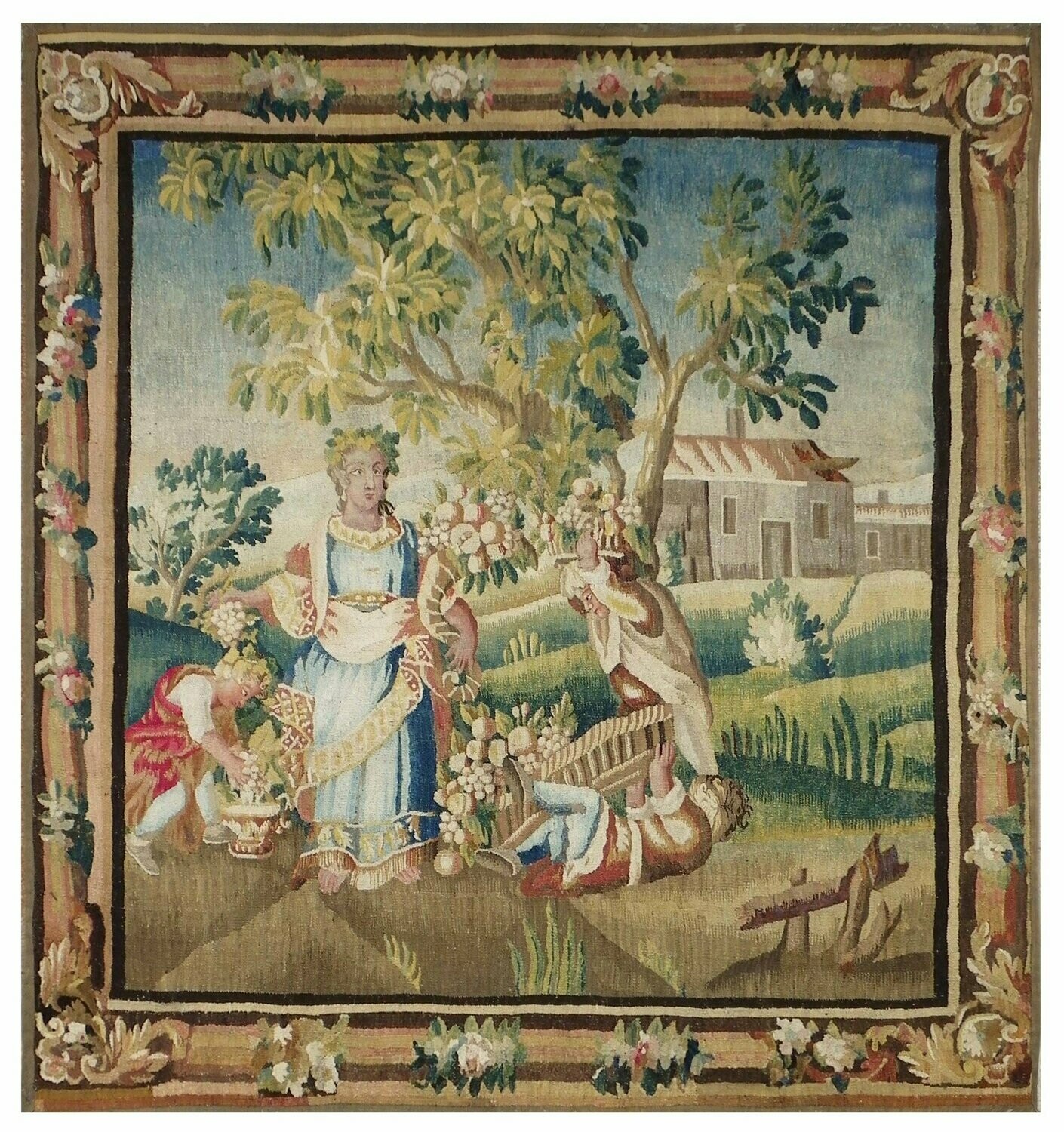 Tapisserie Scène de Vendanges Felletin 18e Dim:240x220