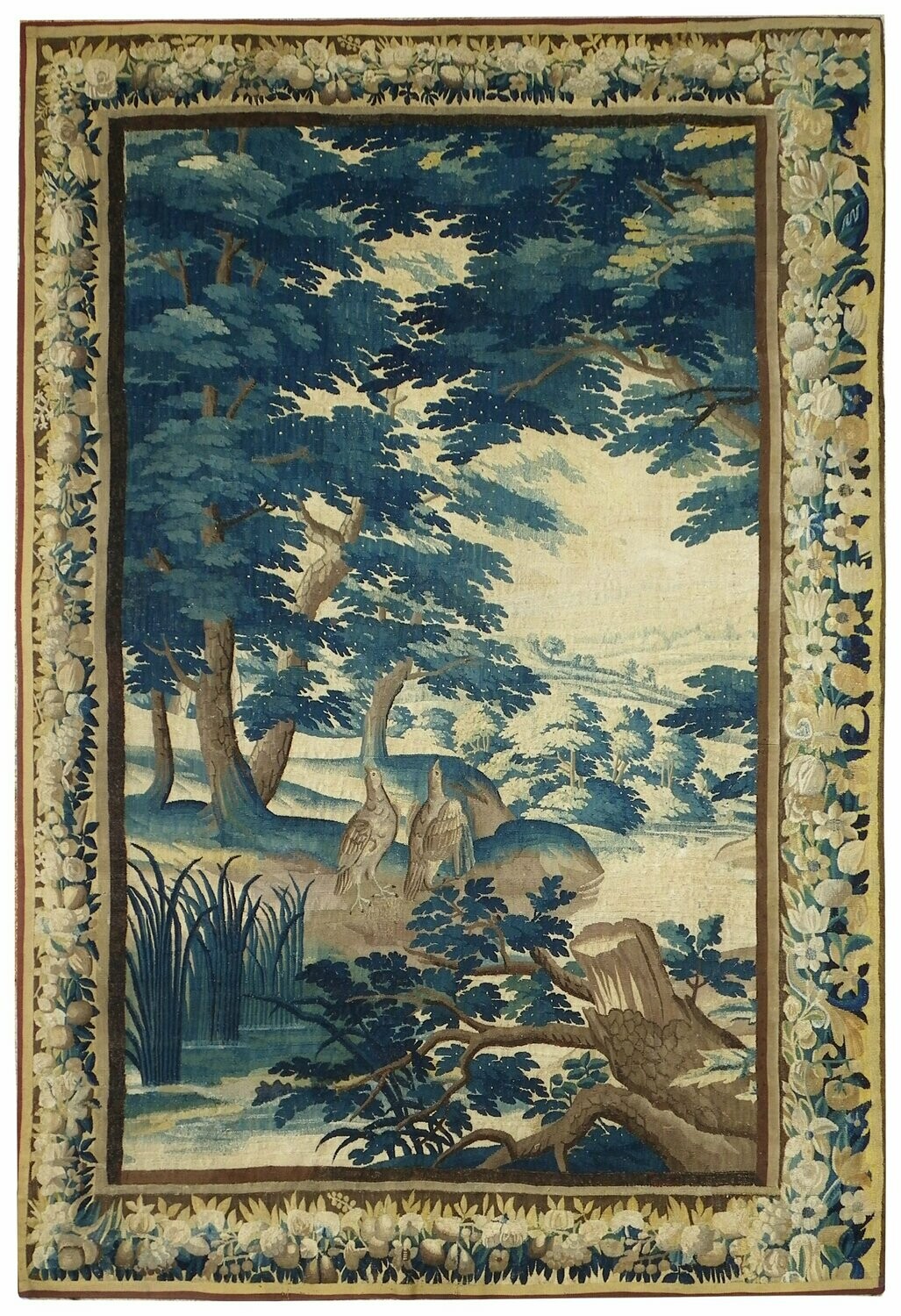 Tapisserie Aubusson - Epoque 17e siècle - Dim:1.75Lx2.75H