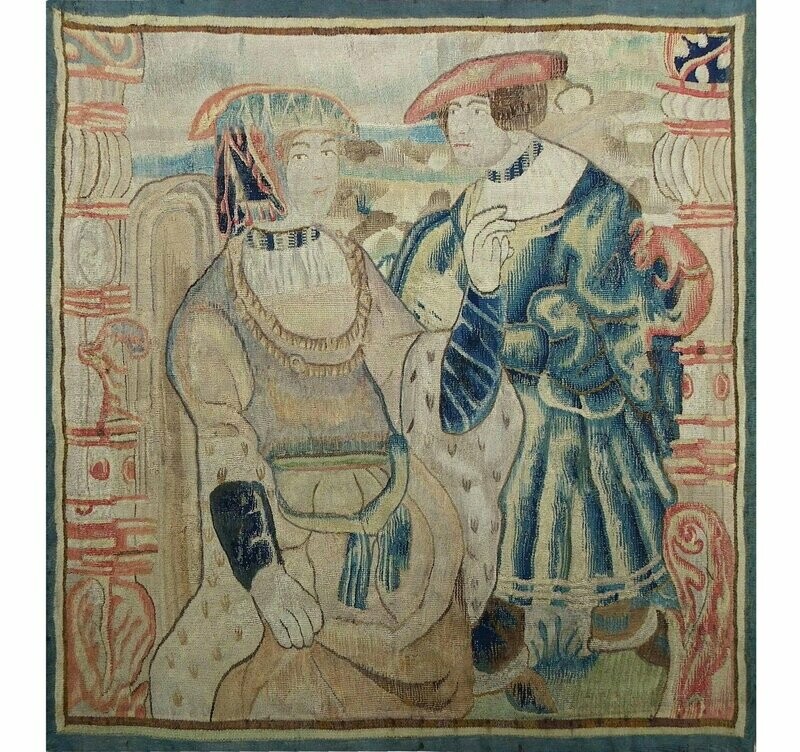 Tapisserie des Flandres - Epoque 16e siècle - Dim:1.17x1.10
