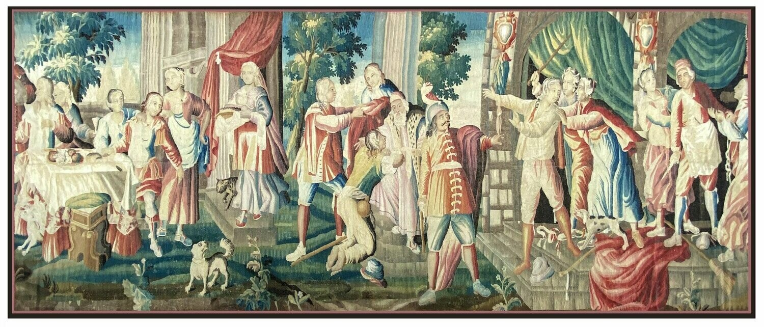 Tapisserie d'Aubusson - RETOUR DU FILS PRODIGUE - Epoque 17 e.s - Dim:6.00Lx2.06