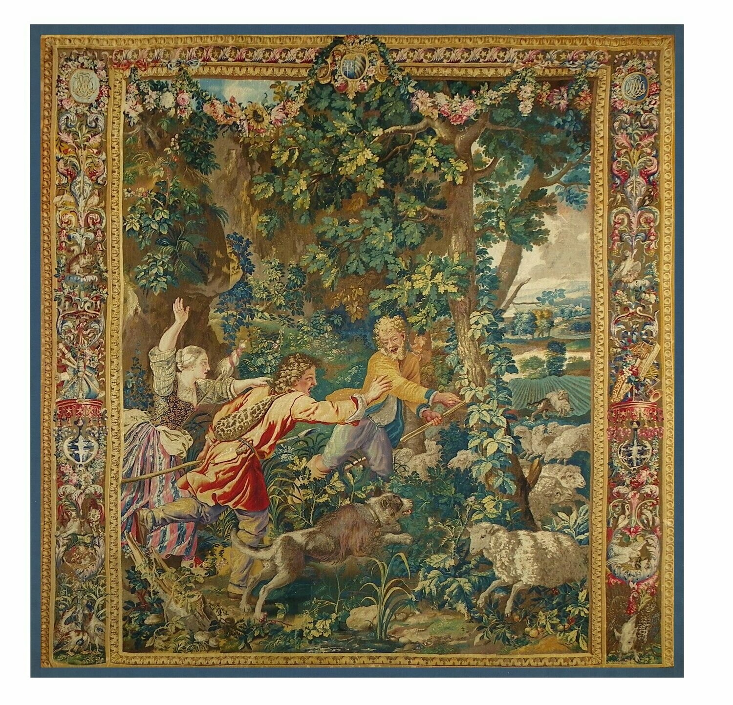 Tapisserie de Manufacture royale des Gobelins- Epoque 17e  - Dim:3.40Hx3.20L