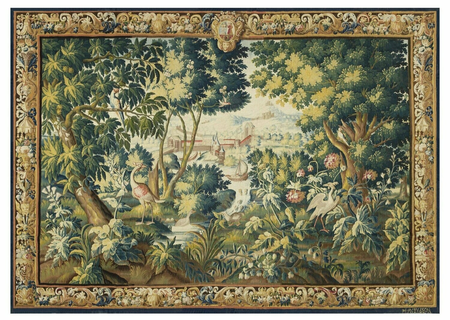 Tapisserie de la Manufacture Royale d'Aubusson - Epoque 18e - Dim:L3.77xH2.87