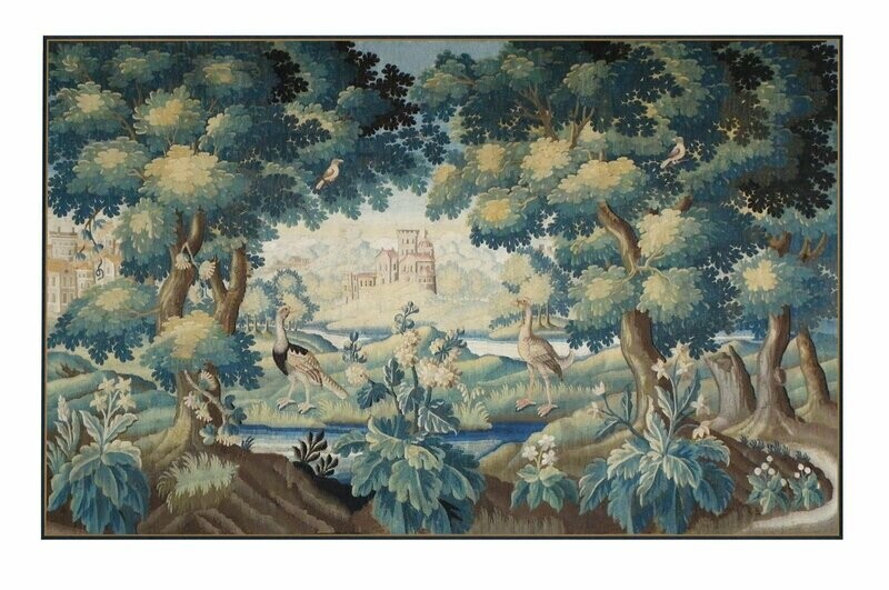 Tapisserie Verdure d'Aubusson - Epoque 18e - Dim:3.10Lx2.00H