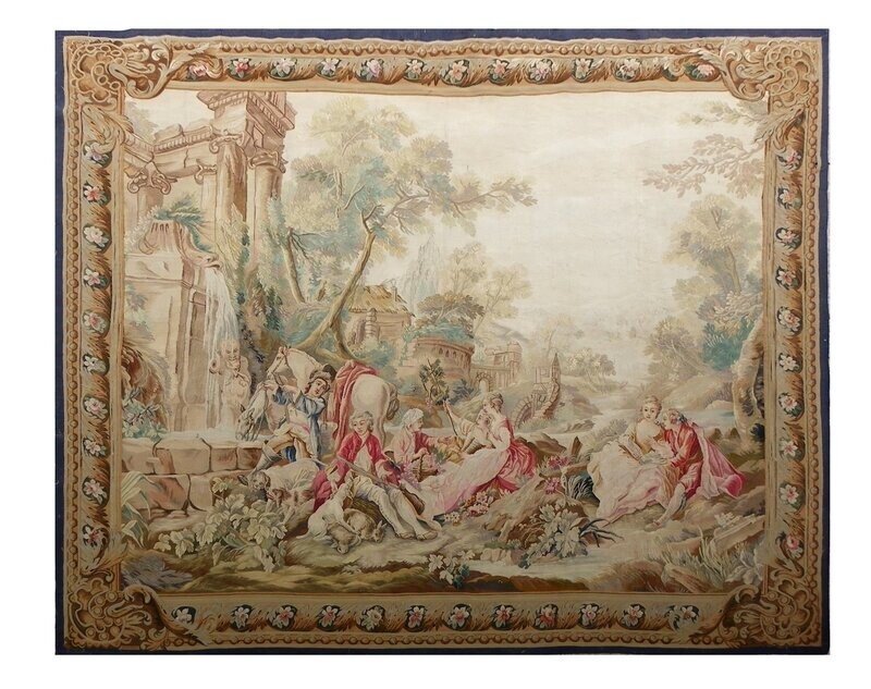 Tapisserie Aubusson - époque 19e - Dim: 2.00Lx1.60H
