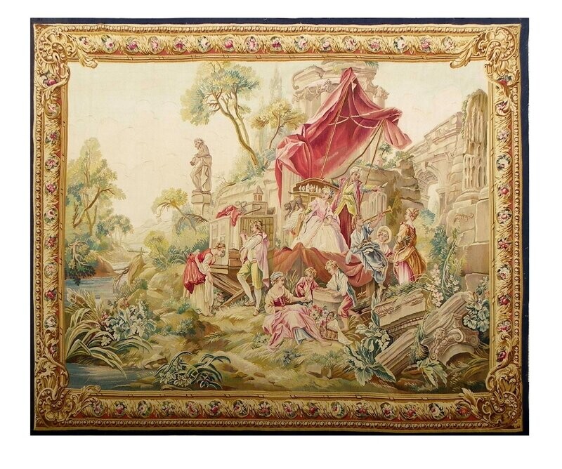 Tapisserie Aubusson - époque 19e - Dim:2.25Lx1.85H