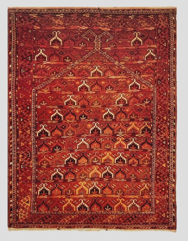 Tapis de Turkmenistan- ERSARI - 1.55x1.10