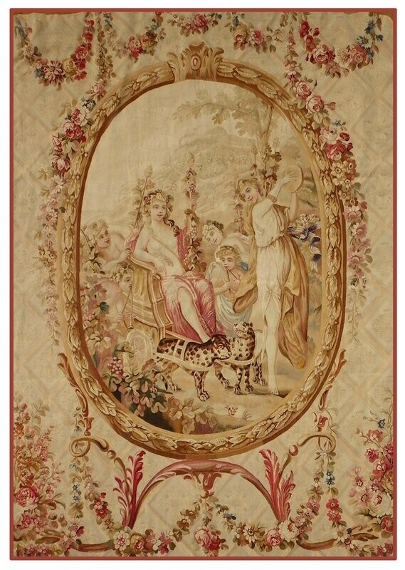 Tapisserie d'Aubusson Histoire d'Ariane - 19e siècle - Dim:H205xL140