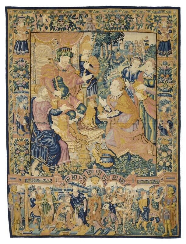 Tapisserie Allemagne- La Reine de Saba - Epoque 16e siècle - Dim:H2.95xL2.35