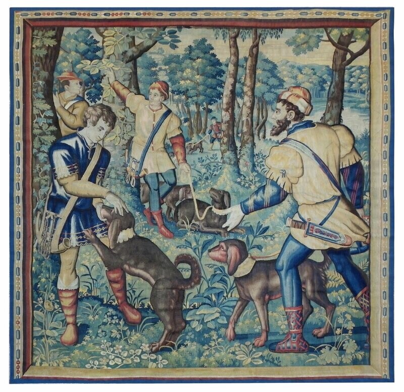 Tapisserie Flamande - Epoque 16e siècle - Dim:L240xH245