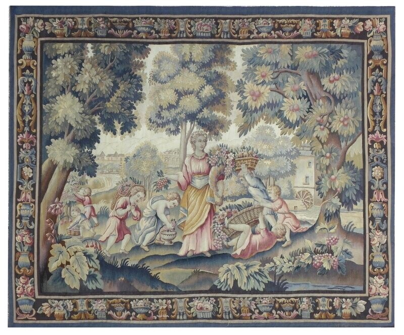 Tapisserie Aubusson - Epoque 19e sièle - Dim:L160xH195