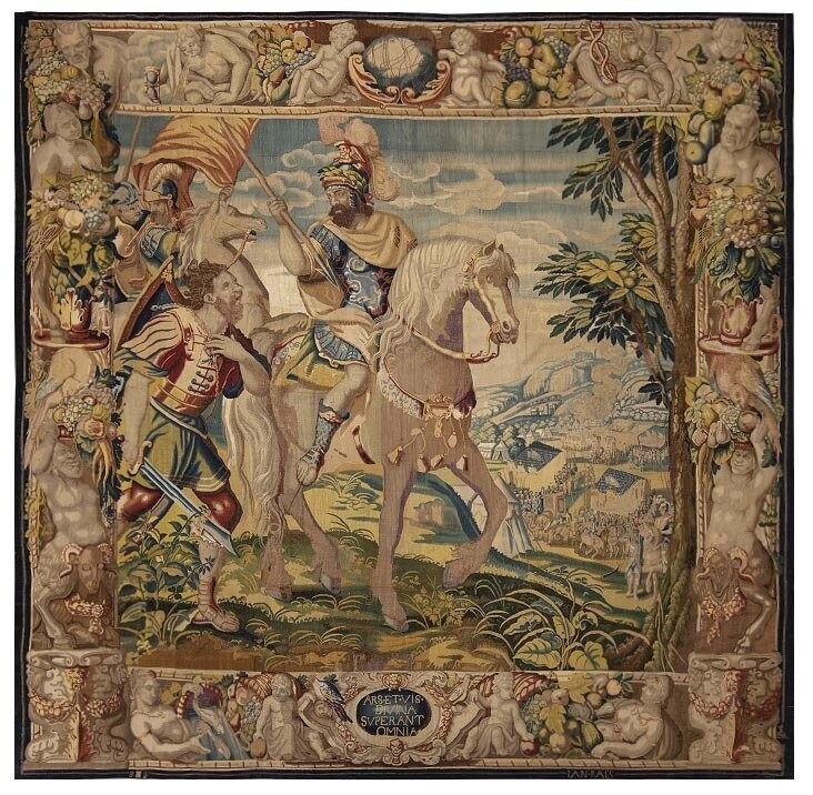 Tapisserie de Bruxelles -La vie de Decius Mus -  Epoque 17e siècle - Dim:L416xH400