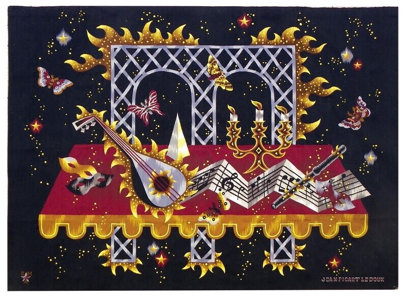 Tapisserie Aubusson de Jean Picart le Doux - Epoque 20e - Dim:L209xH154