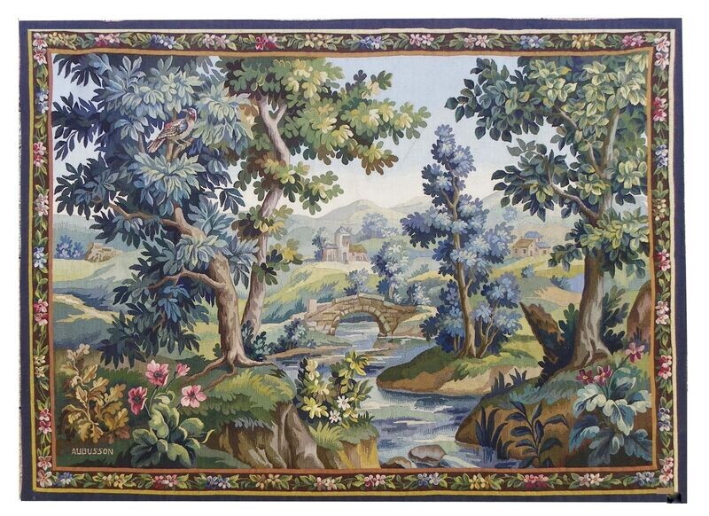 French Aubusson tapestry Verdure - 19th century - Size:L180xH130