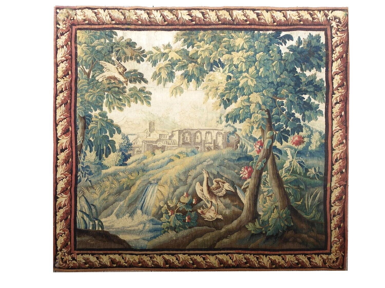 Tapisserie Aubusson Verdure - Epoque 18e siècle - Dim: L245xH226