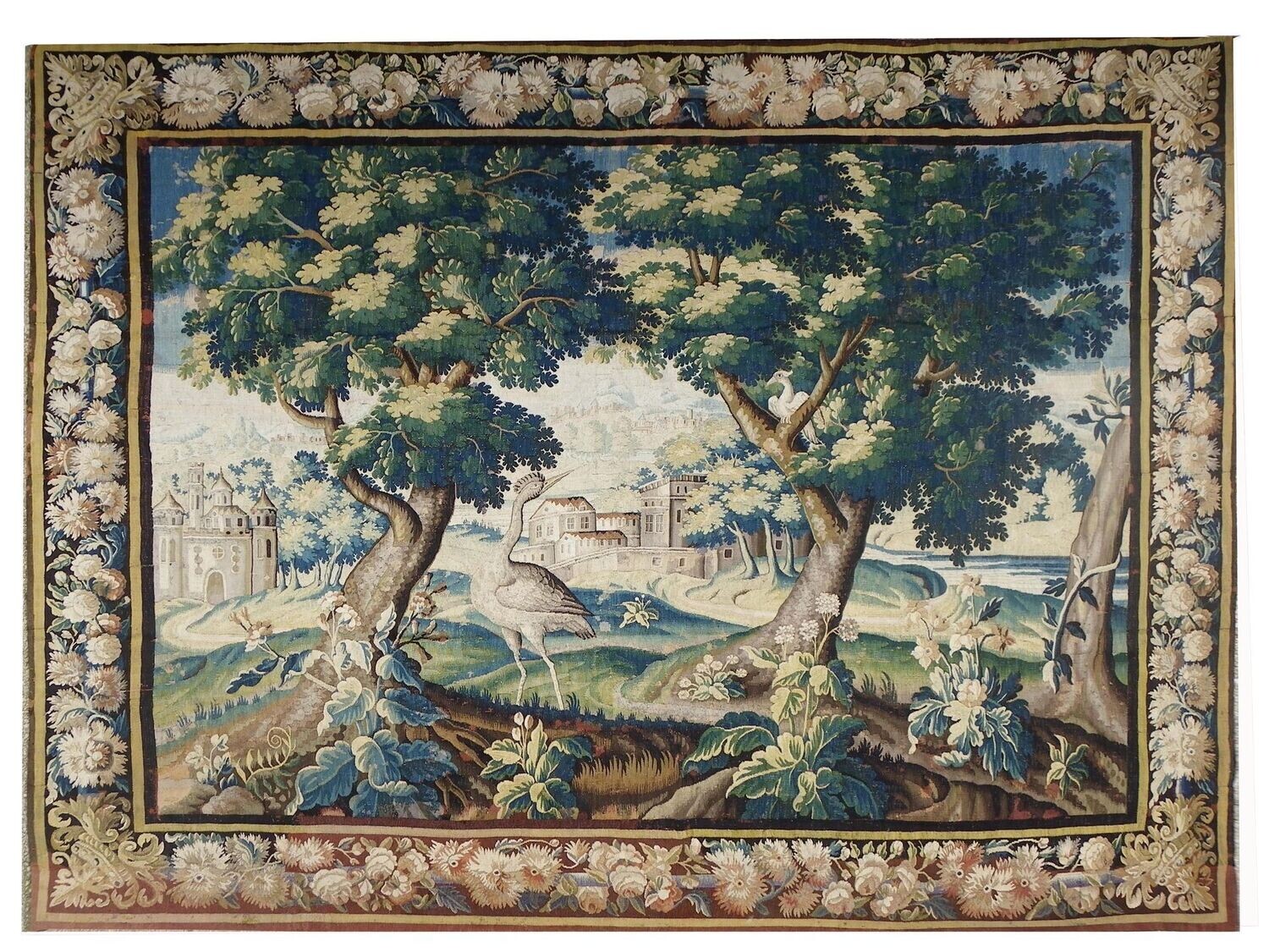 Tapisserie Aubusson Verdure - Epoque 17e siècle - Dim:L355x285L