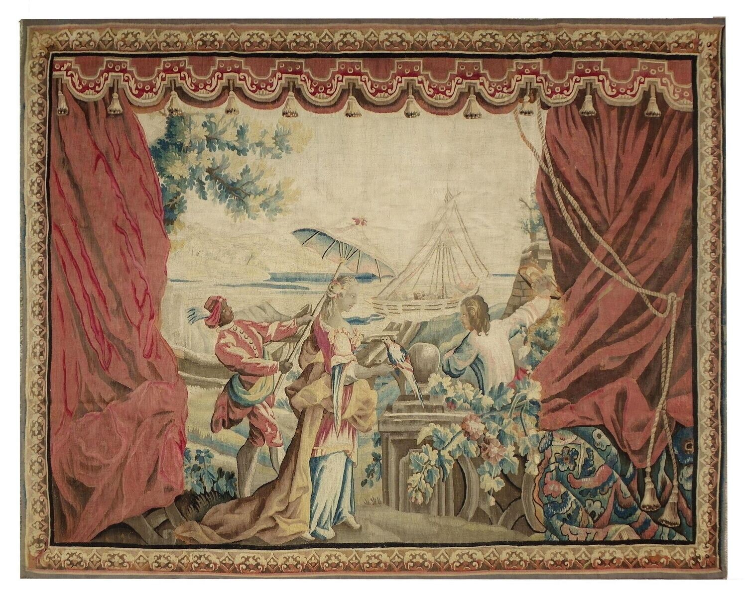 Tapisserie Aubusson  Epoque 17e siècle - Dim H267xL341