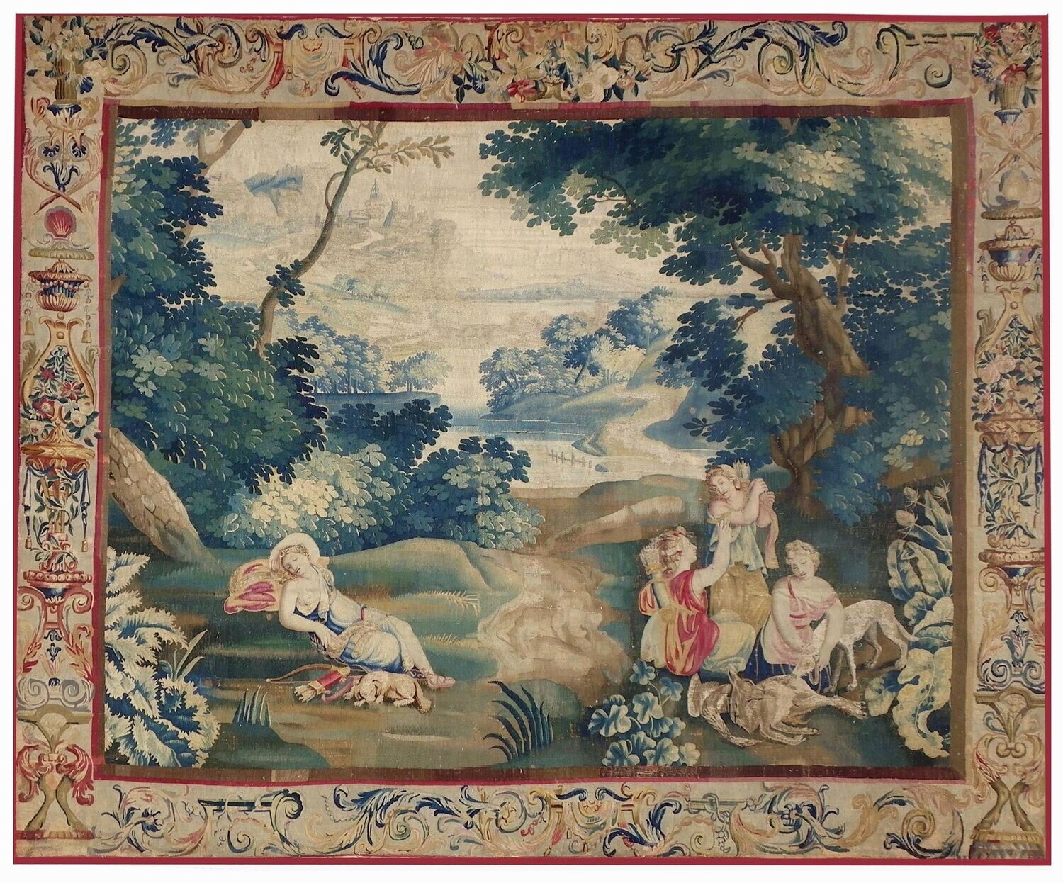 Tapisserie des Flandres, Bruxelles Epoque 18e siècle- Dim:L280xH245