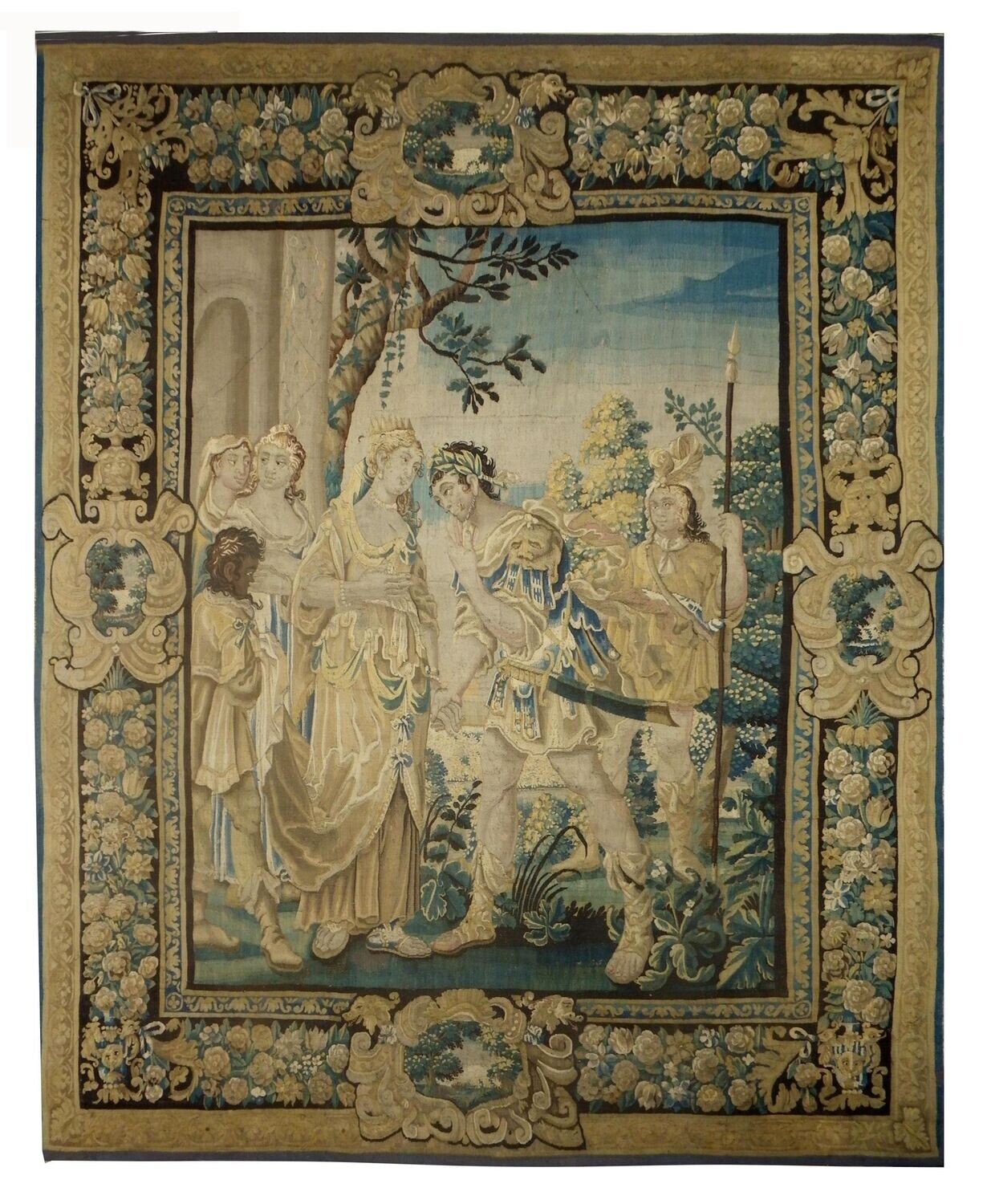 Tapisserie Aubusson Epoque 17e siècle - Dim:H364xL270