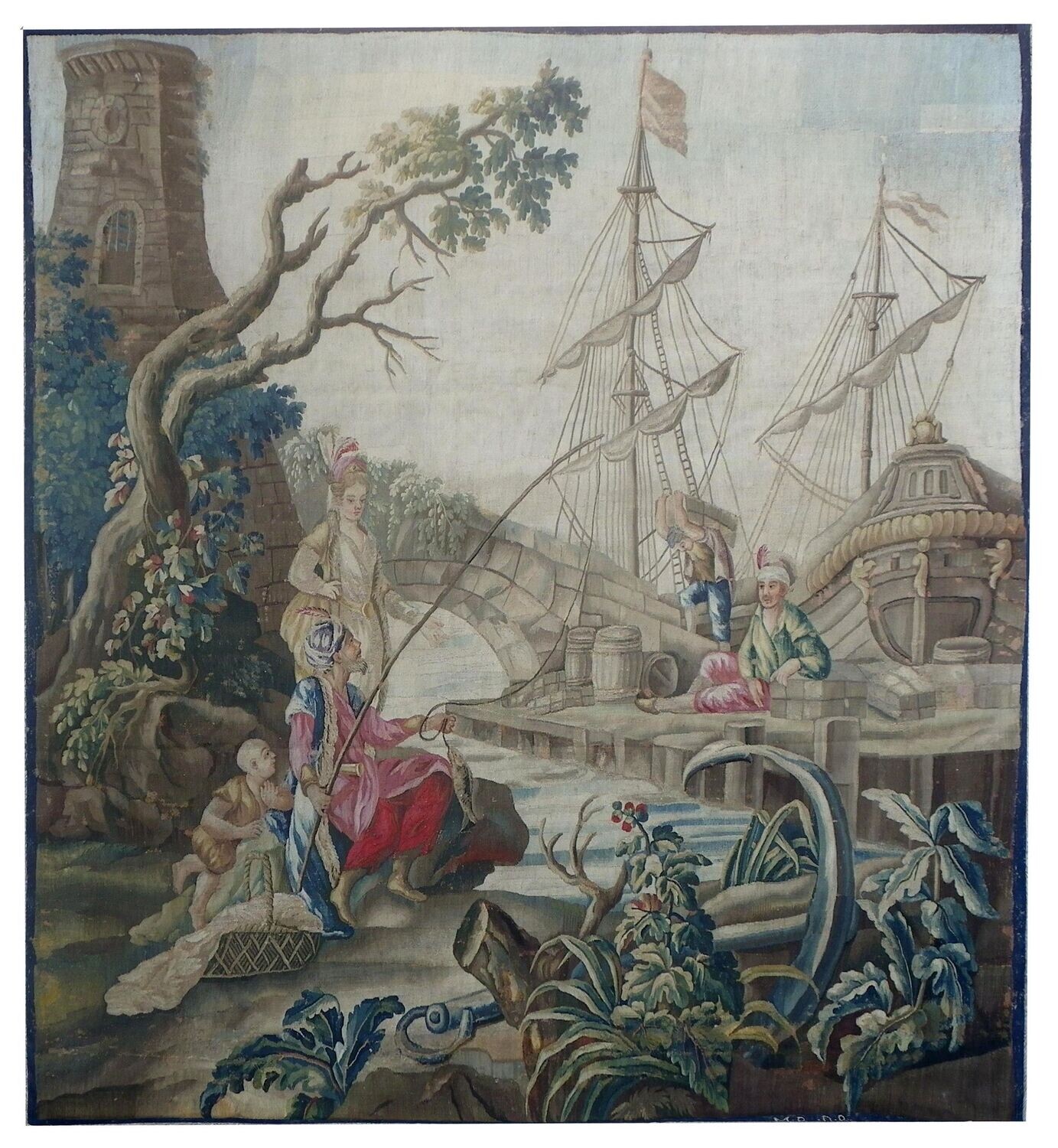 Tapisserie  de Manufacture Royale d'Aubusson - Epoque 18e siècle - Dim: