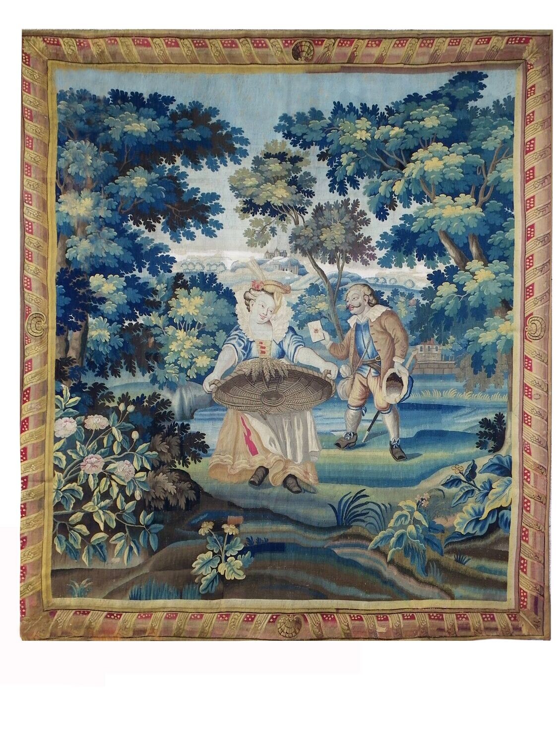 Tapisserie Aubusson -  Histoire de Don Quichotte - Epoque 18e siècle - Dim:L248xH298