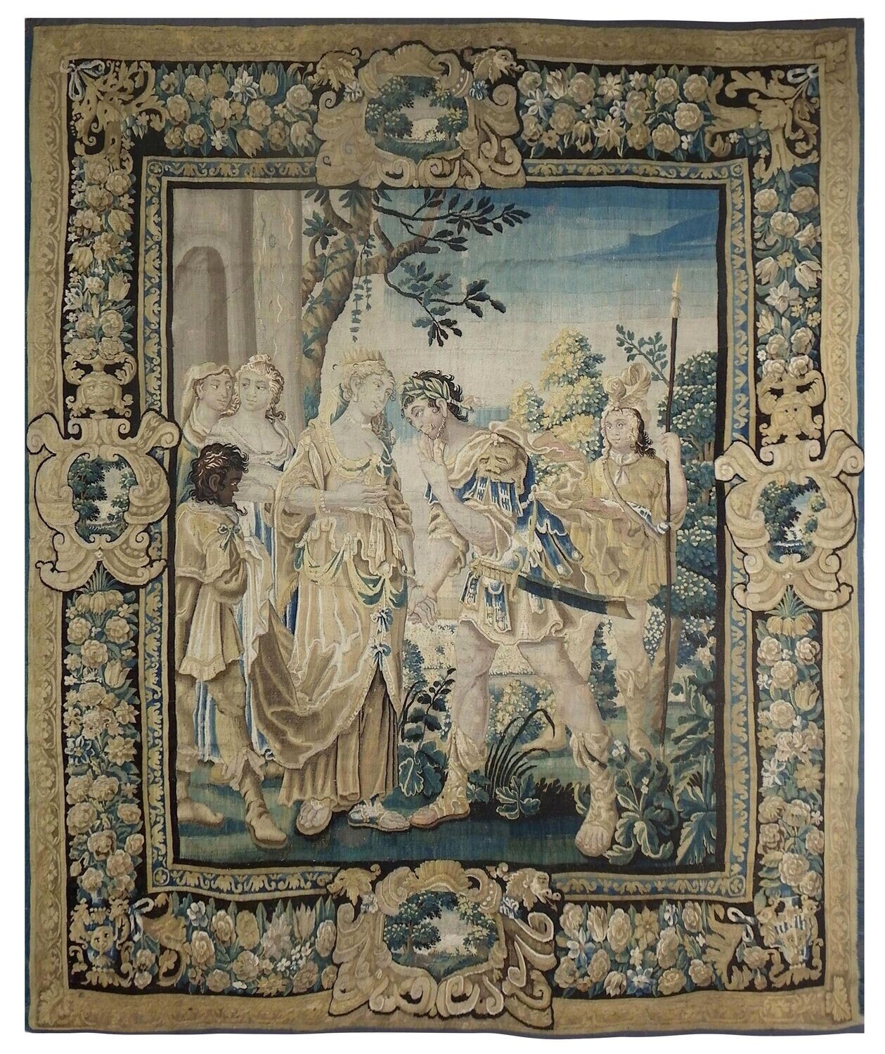 Tapisserie d'Aubusson - Epoique 17e siècle - Dim:H320x280L