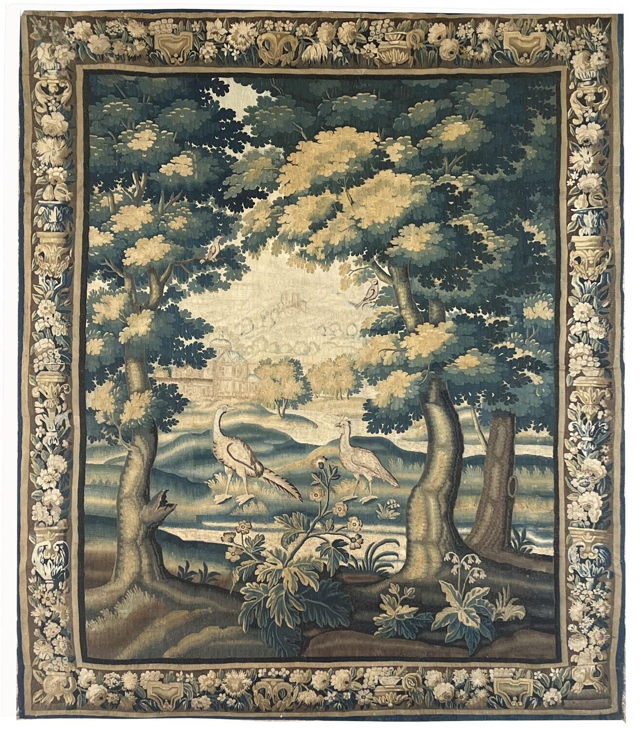 Tapisserie Aubusson Verdure - Epoque 18e siècle - Dim:H270x211L