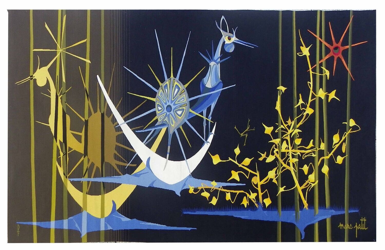 Tapisserie Aubusson - Marc Petit - Epooque 20e - Dim:L235x130H