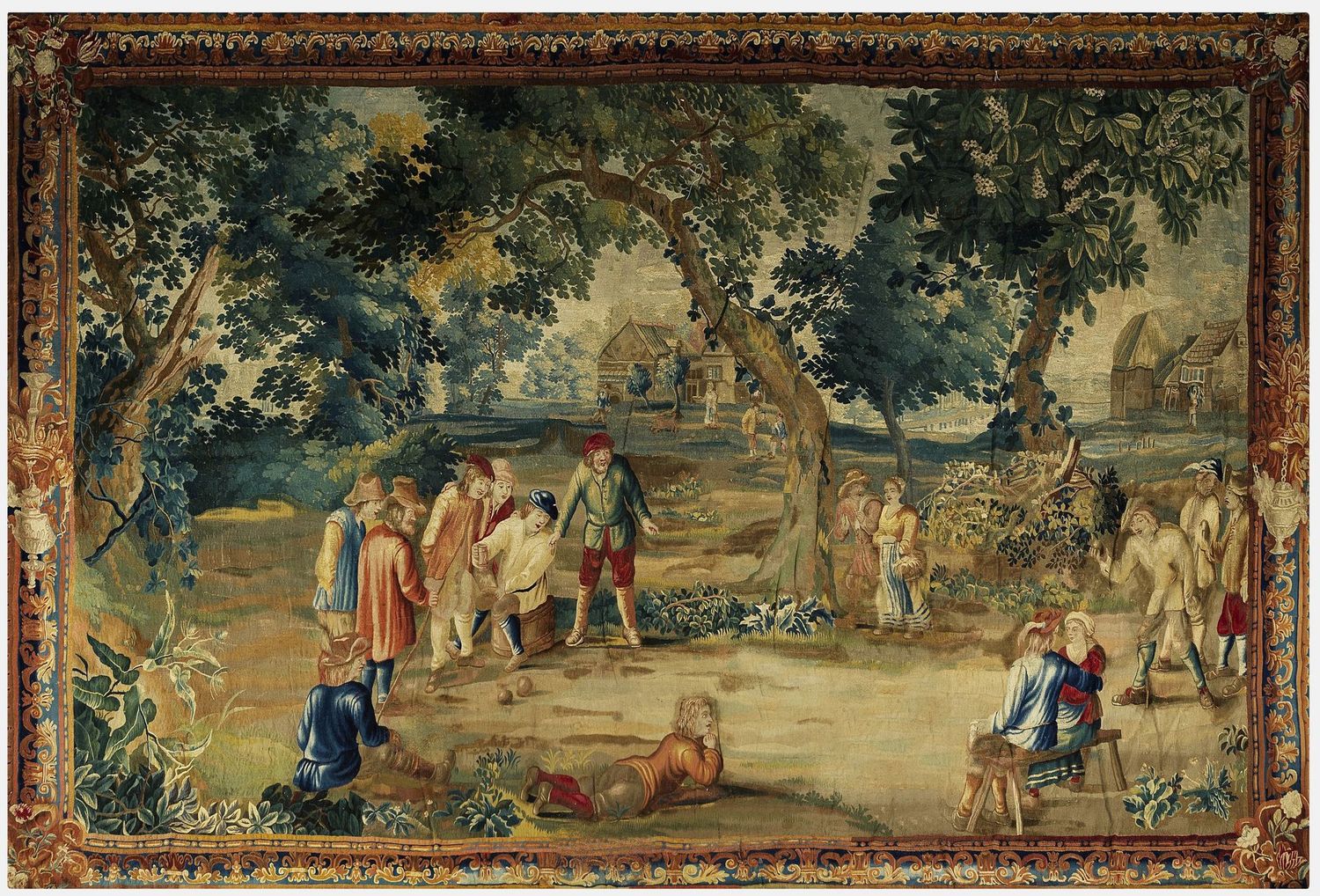 Tapisserie des Flandres  d'après Teniers - Epoque 17e siècle - Dim:L420x290H