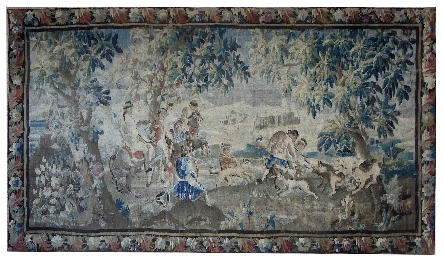 Tapisserie d'Aubusson - Epoque fin n17e siècle - Dim:L457v230H