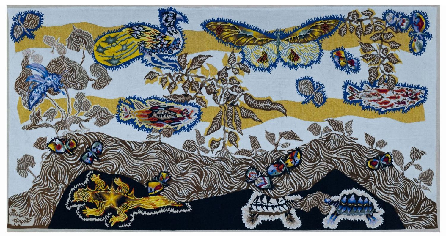 Tapisserie Aubusson  - Epoque 20e - Jean Lurçat - Dim:L246x128H
