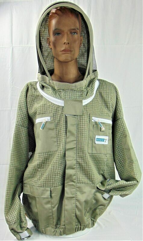 Imker-Schutzjacke Air mit Amischleier - kaki / Art.-Nr. 406995 Imker-Schutzjacke Air mit Amischleier - kaki / Art.-Nr. 406995