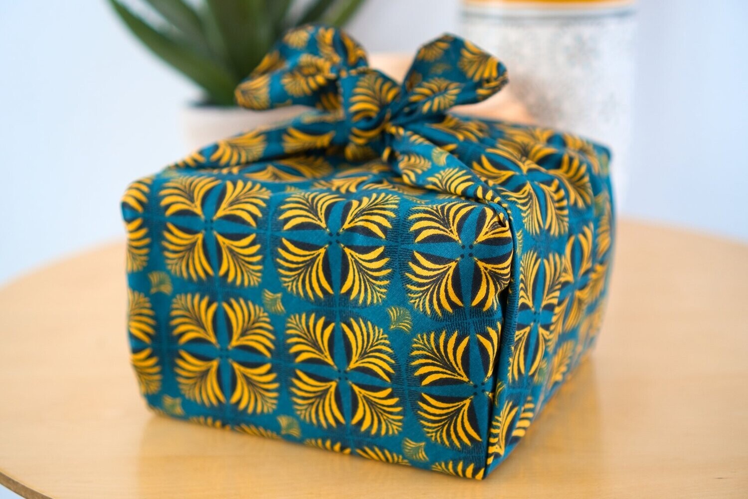Emballage Cadeau Portable Tissu Argent/Or Couleurs Feuille Tissu